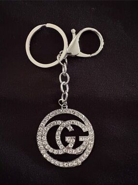 Silver Tone Fashion Keychain/Bag Charm